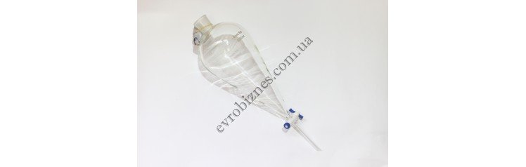 Воронка ділильна грушоподібна 2 л з тефлоновим краном TC